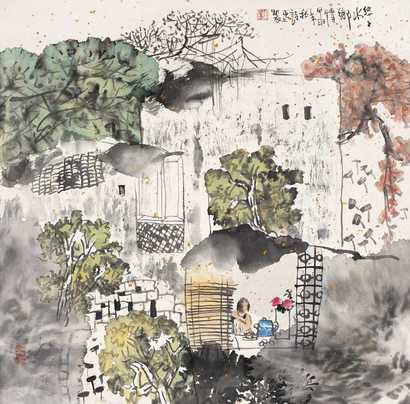 刘诗东 悠悠水乡情 镜心